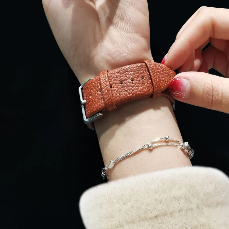 EDA003617301_B4.webp For Samsung Galaxy Watch5 40mm / 44mm Litchi Texture Leather Watch Band - Image 5