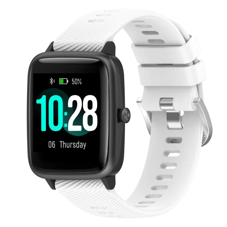 19mm Cross Textured Silicone Watch Band