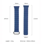 20mm Magnetic Buckle Leather Watch Band - Image 3