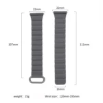 22mm Magnetic Buckle Leather Watch Band - Image 3