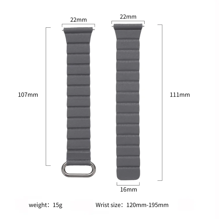 EDA003633001_B2.webp 22mm Magnetic Buckle Leather Watch Band - Image 3