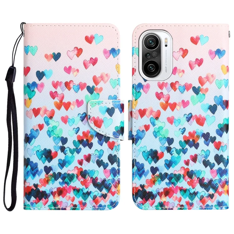 Colored Drawing Leather Phone Case, For Xiaomi Poco F3