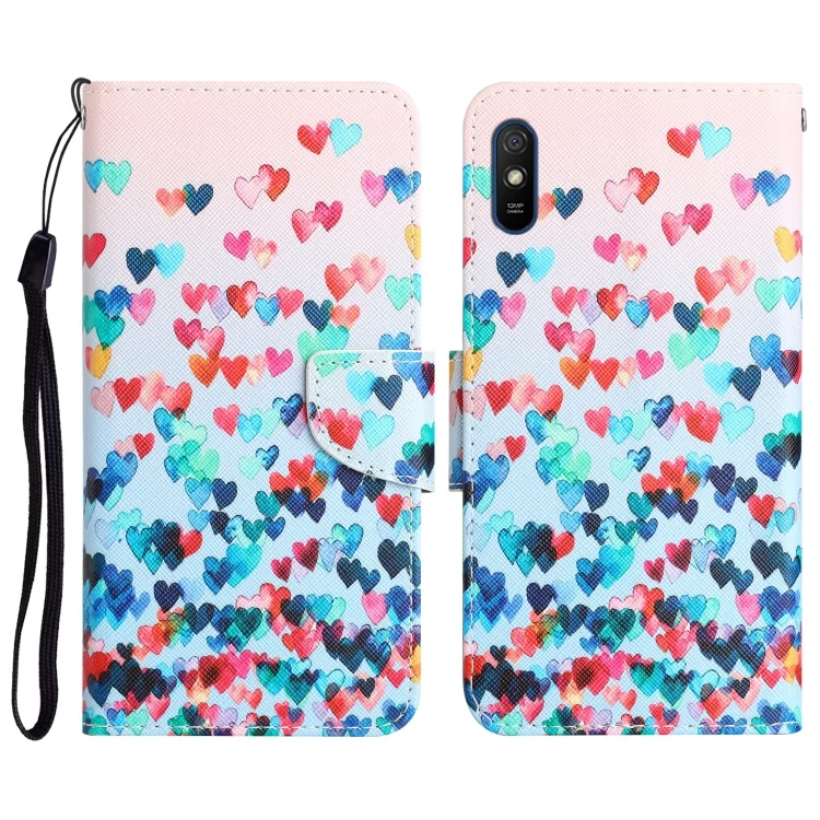 Colored Drawing Leather Phone Case, For Xiaomi Redmi 9A