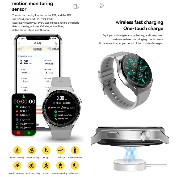 EDA003639701_B7.webp GW69 Plus Smart Watch, Support BT Call / Heart Rate / Blood Pressure / Blood Oxygen - Image 8