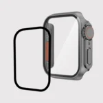 For Apple Watch Series 9 / 8 / 7 45mm Film PC Watch Case with Detachable Button - Image 2