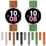 For Samsung Galaxy Watch5 40mm / 44mm Litchi Genuine Leather Watch Band - Image 2