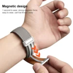 For Samsung Galaxy Watch5 40mm / 44mm Litchi Genuine Leather Watch Band - Image 4
