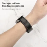 For Samsung Galaxy Watch5 40mm / 44mm Plain Weave Genuine Leather Watch Band - Image 3