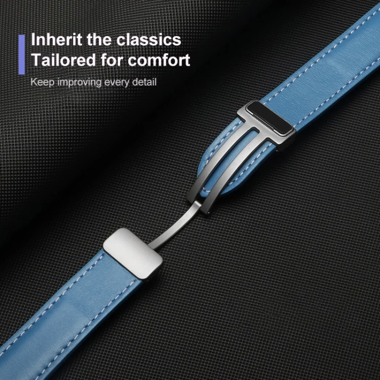 EDA003709101_B5.webp For Samsung Galaxy Watch5 40mm / 44mm Plain Weave Genuine Leather Watch Band - Image 6