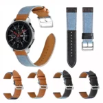 22mm Denim Leather Watch Band - Image 2