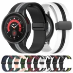 Two-color Stripe Silicone Watch Band - Image 2
