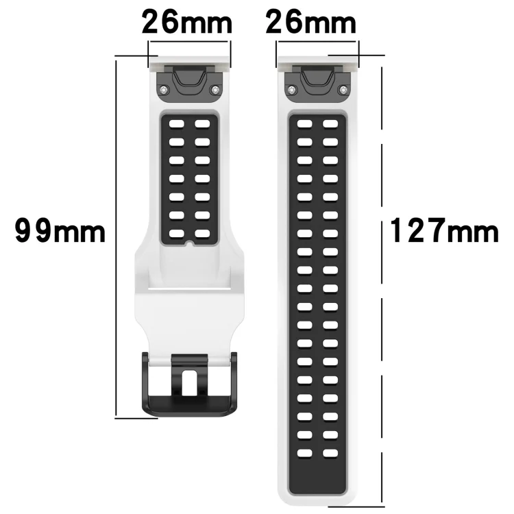 EDA003767701_B2.webp 26mm Reverse Buckle Two-color Silicone Watch Band - Image 3