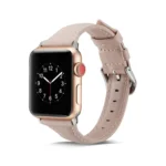 Thin Leather Replacement Wrist Strap Watchband, For Apple Watch 5/4 44mm & 3/2/1 42mm, For Apple Watch 5/4 40mm & 3/2/1 38mm - Image 3
