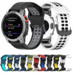 Quick Release Double Row Silicone Watch Band - Image 2