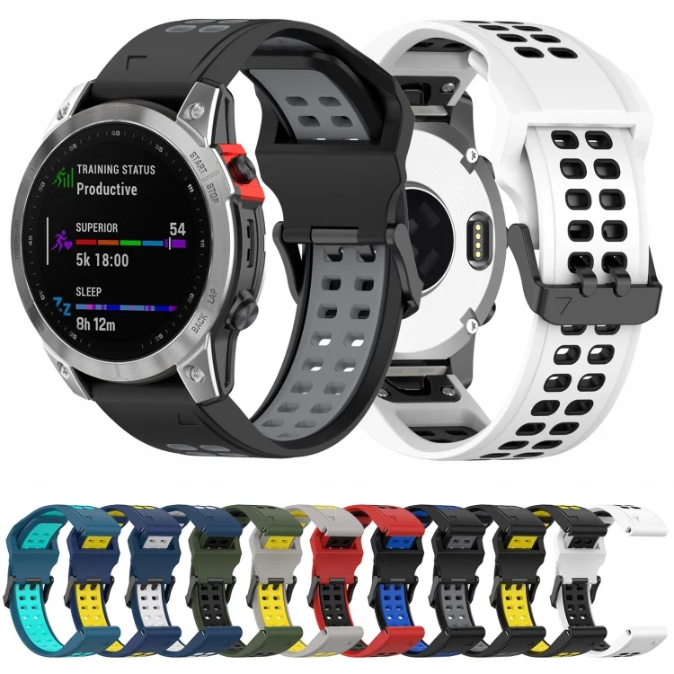 EDA003798401_B1.webp Quick Release Double Row Silicone Watch Band - Image 2