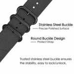 For Samsung Galaxy Watch4 / Watch4 Classic / Watch5 / Watch5 Pro Nylon Three-ring Watch Band - Image 4