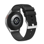 20mm Pockmarked Silver Buckle Silicone Watch Band - Image 4