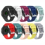 20mm Pockmarked Silver Buckle Silicone Watch Band - Image 3
