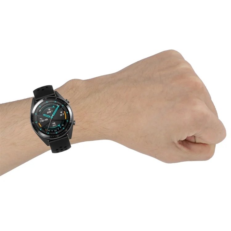 EDA00380401A_6.webp For Huawei Watch GT 46mm / 42mm / GT2 46mm 22mm Clasp Solid Color Sport Wrist Strap Watchband - Image 8