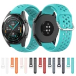 For Huawei Watch GT 46mm / 42mm / GT2 46mm 22mm Clasp Solid Color Sport Wrist Strap Watchband - Image 2