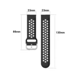 For Fitbit Versa 2 / Versa / Versa Lite 23mm Clasp Two Color Sport Wrist Strap Watchband - Image 6
