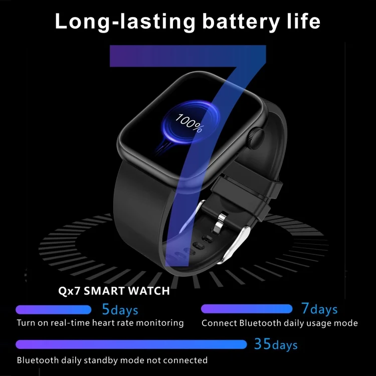 EDA003814601_B10.webp QX7 1.85 inch TFT Screen Smart Watch, Support Bluetooth Call / Hearth Monitoring / 100+ Sports Modes - Image 11