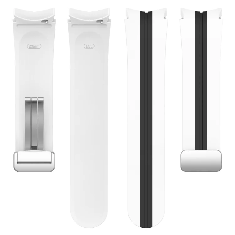 EDA003819201A_1.webp Two-color Silver Buckle Silicone Watch Band - Image 4