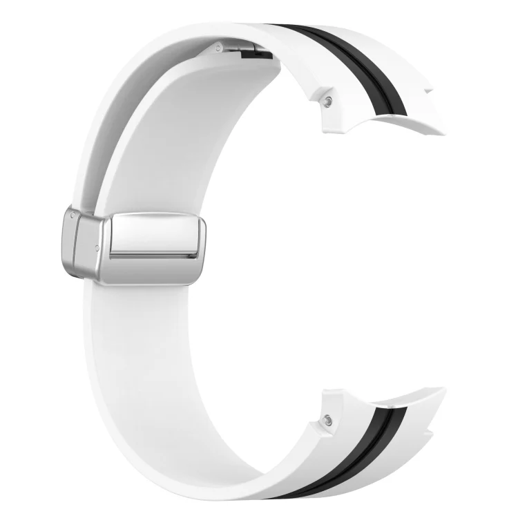 EDA003819201A_3.webp Two-color Silver Buckle Silicone Watch Band - Image 6