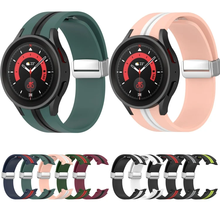 EDA003819201_B2.webp Two-color Silver Buckle Silicone Watch Band - Image 3