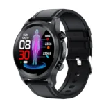 E400 1.39 inch HD Round Screen Leather Strap Smart Watch Supports ECG Monitoring/Non-invasive Blood Sugar