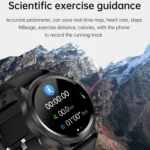E400 1.39 inch HD Round Screen Leather Strap Smart Watch Supports ECG Monitoring/Non-invasive Blood Sugar - Image 4