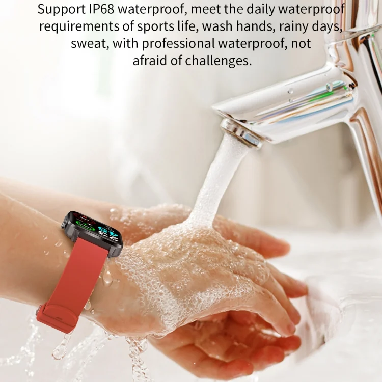EDA003838001_B6.webp F100 1.7 inch HD Square Screen TPU Strap Smart Watch Supports Body Temperature Monitoring/Blood Oxygen Monitoring - Image 7