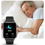 F100 1.7 inch HD Square Screen Leather Strap Smart Watch Supports Body Temperature Monitoring/Blood Oxygen Monitoring - Image 2