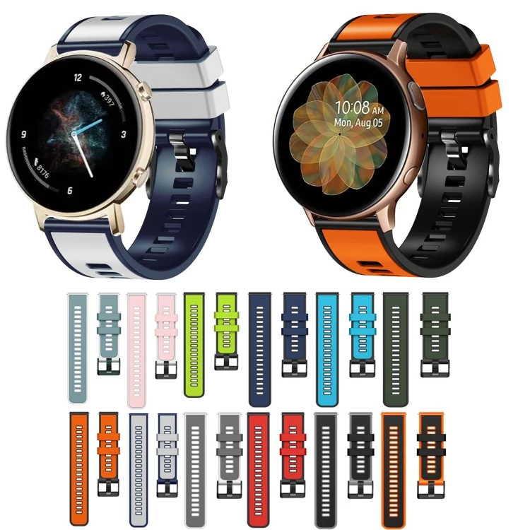 EDA003839201_B2.webp Plain Weave Two-color Silicone Watch Band - Image 3