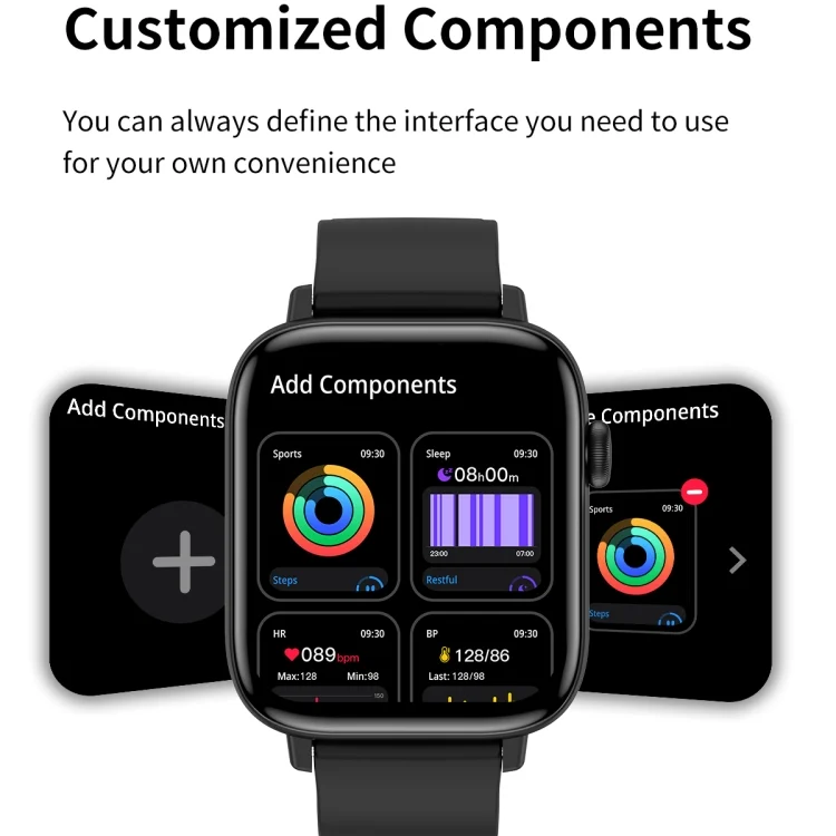 EDA003841101_B3.webp T49 1.9 inch HD Square Screen Smart Watch Supports Heart Rate Monitoring/Bluetooth Calling - Image 4