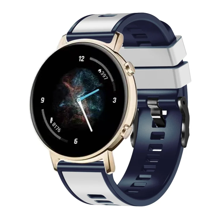 Plain Weave Two-color Silicone Watch Band