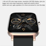 Ochstin 5H80 1.69 inch Square Screen Silicone Strap Heart Rate Blood Oxygen Monitoring Bluetooth Smart Watch - Image 3