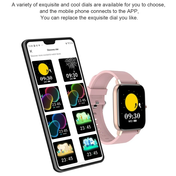EDA003862901_B3.webp Ochstin 5H80 1.69 inch Square Screen Silicone Strap Heart Rate Blood Oxygen Monitoring Bluetooth Smart Watch - Image 4