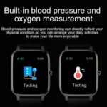 Ochstin 5H80 1.69 inch Square Screen Silicone Strap Heart Rate Blood Oxygen Monitoring Bluetooth Smart Watch - Image 8