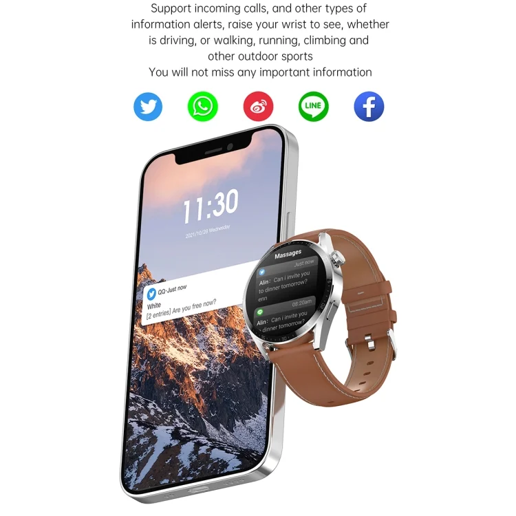 EDA003864301_B2.webp Ochstin 5HK3 Plus 1.36 inch Round Screen Bluetooth Smart Watch - Image 3