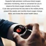 Ochstin 5HK8 Pro 1.36 inch Round Screen Blood Oxygen Blood Pressure Monitoring Bluetooth Smart Watch - Image 3