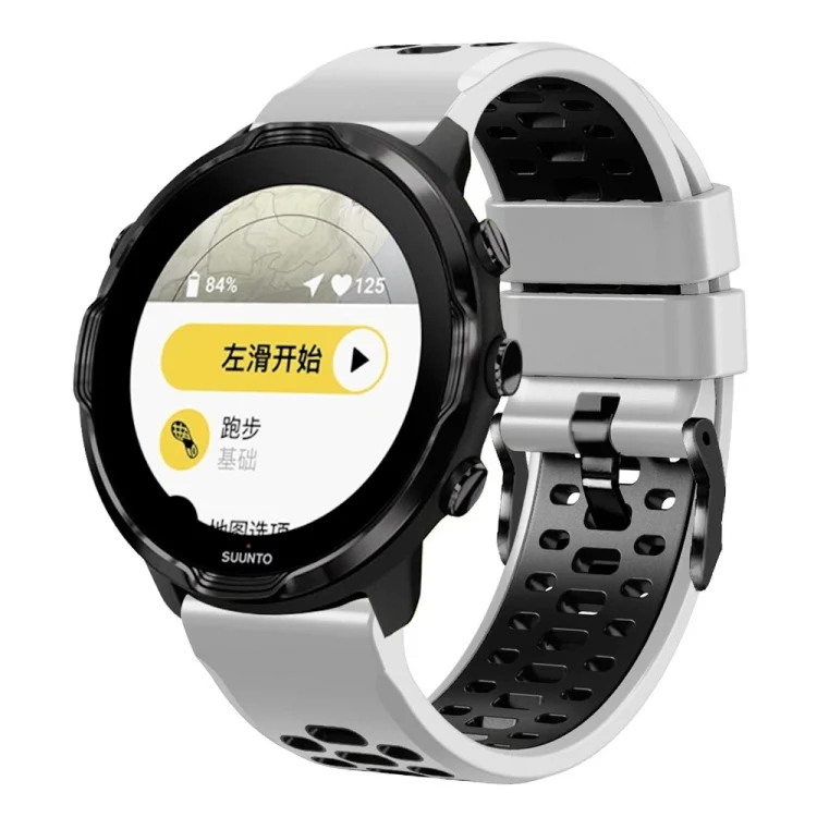 Three Rows Holes Silicone Watch Band