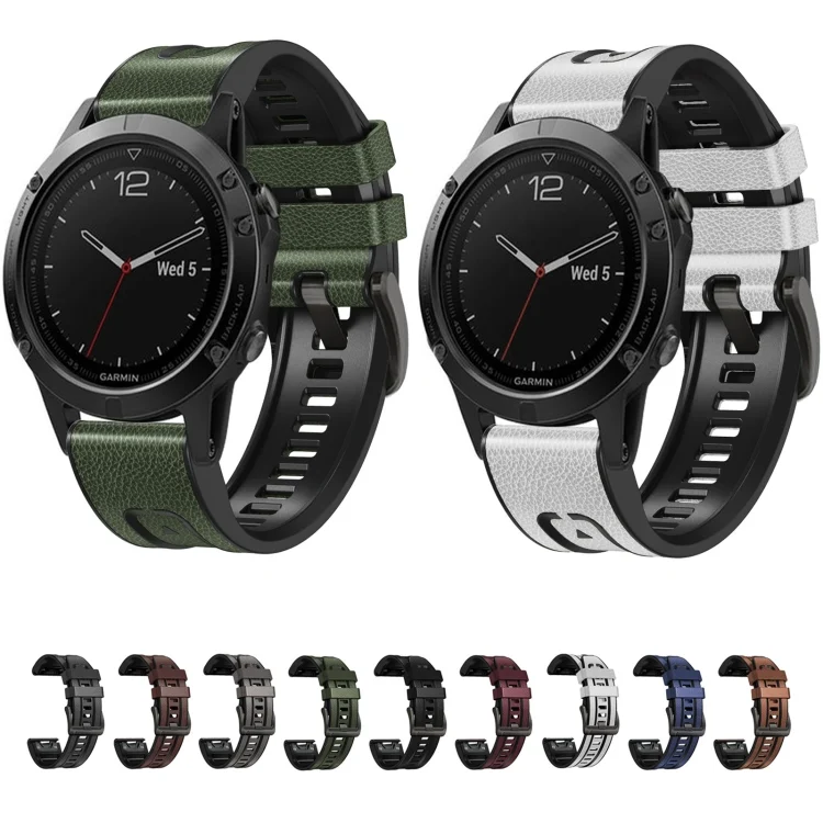 EDA003867401_B1.webp Quick Release Silicone Leather Watch Band - Image 2