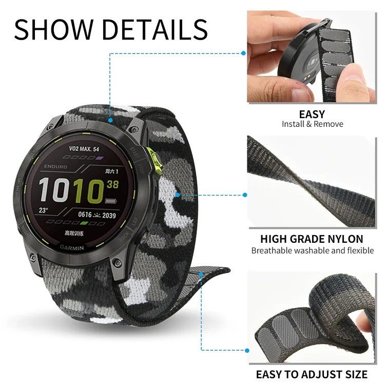 EDA003867501_B2.webp Hook And Loop Fastener Nylon Watch Band - Image 3