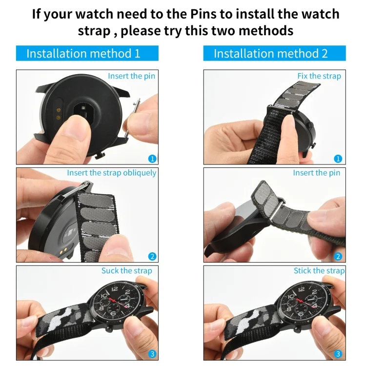 EDA003867501_B3.webp Hook And Loop Fastener Nylon Watch Band - Image 4