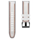 Tricolor Stitching Silicone Leather Watch Band - Image 3