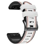 Tricolor Stitching Silicone Leather Watch Band - Image 4