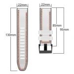Tricolor Stitching Silicone Leather Watch Band - Image 7