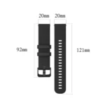 For Polar Ignite 20mm Small Plaid Texture Silicone Wrist Strap Watchband - Image 9
