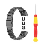 For Huawei Band 4 Pro (TER-B29S) / Band 3 Pro (TER-B29) / Band 3 (TER-B09) Three Beads Steel Wrist Strap Watchband - Image 8